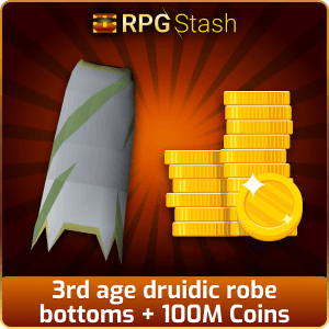 3rd age druidic robe bottoms + 100M Coins [💯1500+ High TLv Acc Trade⚖️] [OSRS] 🏆121K+Feedback Seller✔️