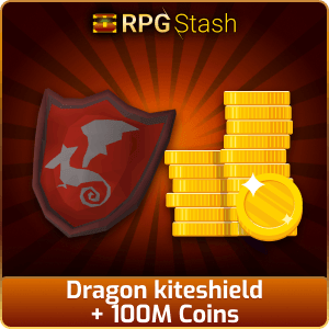 Dragon kiteshield + 100M Coins [💯1500+ High TLv Acc Trade⚖️] [OSRS] 🏆121K+Feedback Seller✔️