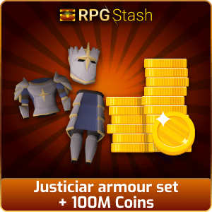 Justiciar armour set + 100M Coins [💯1500+ High TLv Acc Trade⚖️] [OSRS] 🏆121K+Feedback Seller✔️