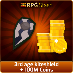 3rd age kiteshield + 100M Coins [💯1500+ High TLv Acc Trade⚖️] [OSRS] 🏆121K+Feedback Seller✔️