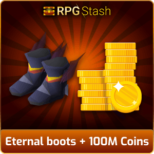 Eternal boots + 100M Coins [💯1500+ High TLv Acc Trade⚖️] [OSRS] 🏆121K+Feedback Seller✔️