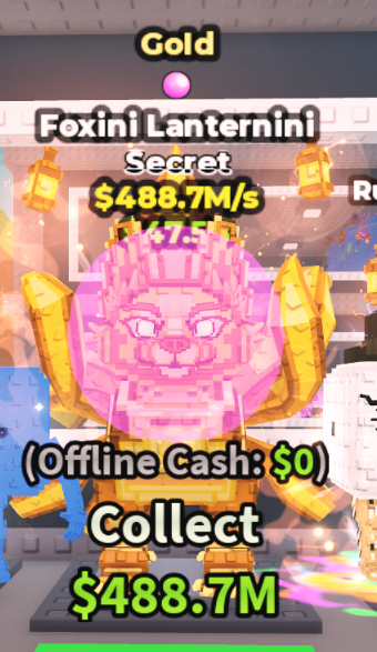 GOLD FOXINI LANTERNINI 488.7M/S (BUBBLEGUM) – STEAL A BRAINROT – FAST DELIVERY & TRUSTED #X4LT6P