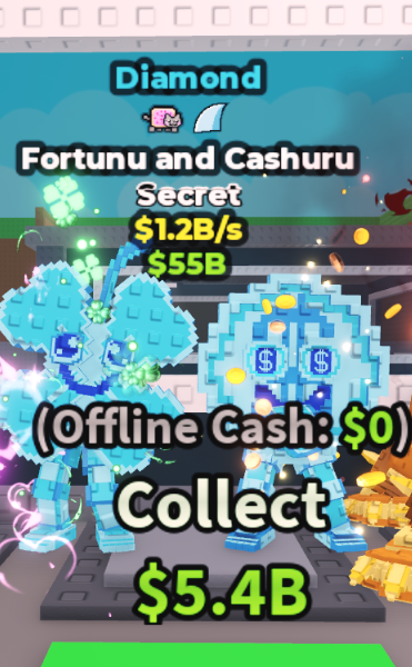 DIAMOND FORTUNU AND CASHURU 1.2B/S (NYANCAT + SHARK) – STEAL A BRAINROT – FAST DELIVERY & TRUSTED #M7RK5P