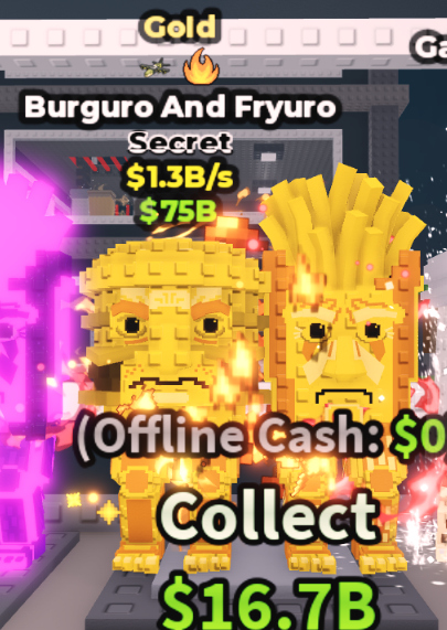 GOLD BURGURO AND FRYURO 1.3B/S (NUCLEAR + FIRE) – STEAL A BRAINROT – FAST DELIVERY & TRUSTED #M6TK2R