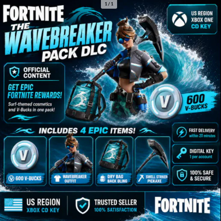 ๐ฎ Fortnite The Wavebreaker Pack DLC | US Xbox One CD Key | Fast Delivery โก