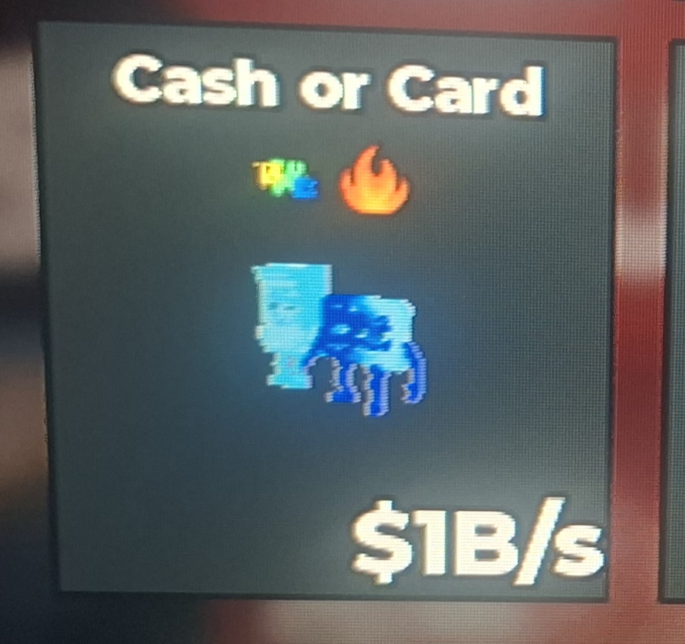 BS12912 Cash or Card Diamond 1B/s