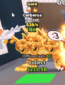 Gold Cerberus 2B/s🎃 { 2 TRAITS}.