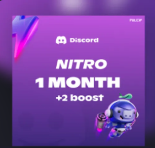 1 Month Nitro Premium +2 Boost 🟪