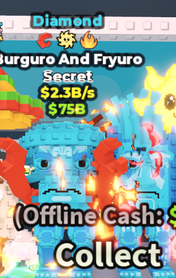 DIAMOND BURGURO AND FRYURO 2.3B/S (SUN + 2 TRAITS) – STEAL A BRAINROT – FAST DELIVERY & TRUSTED #M3QX6V