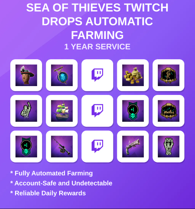 Sea of Thieves Twitch Drops Automatic Farming 1 Year