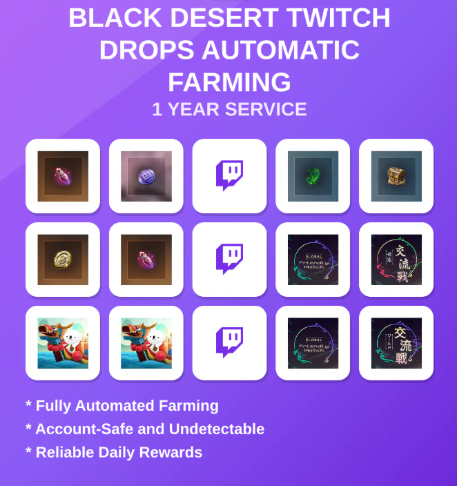 Black Desert Twitch Drops Automatic Farming 1 Year