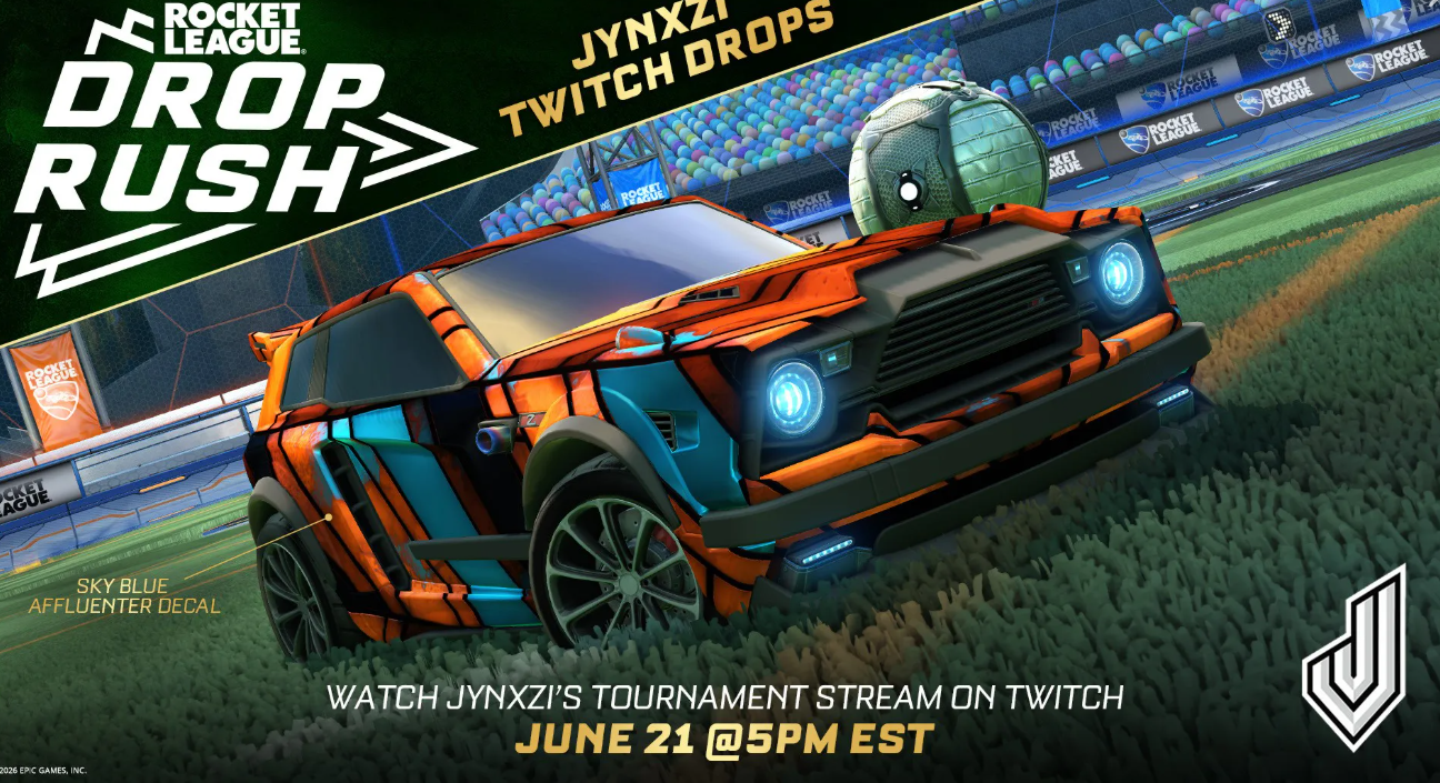 🌀RL Twitch Drops🔸Sky Blue Affluenter🌀RL x Jynxzi Drop Rush 5items🌀