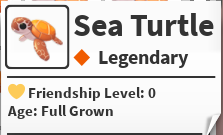 1x Sea Turtle (full grown)