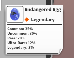 1x Endangered egg