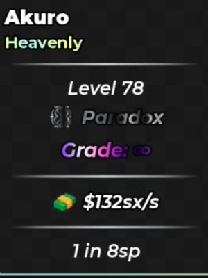 Anime Dice | Huge Akuro | Heavenly | Paradox | Infinite Grade | 130sx/s | 1 in 8sp sp