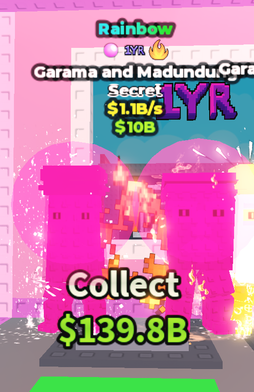 🍔NO TACO🍔 RAINBOW Garama and Madundung 💵 1.1B/s 💵 Bubblegum + 1 Year + Fire Traits ⭐ YOU GET THE ONE IN PICTURE ✅ 500+ Orders ✅ TOP SELLER ✅ GamerTagz