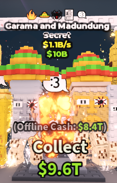 🍔NO TACO🍔 Garama and Madundung 💵 1.1B/s 💵 Fire + Sombrero + Spider + Nyan + :3 Traits ⭐ YOU GET THE ONE IN PICTURE ✅ 500+ Orders ✅ TOP SELLER ✅ GamerTagz