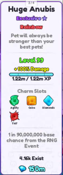💗HUGE ANUBIS | RAINBOW | AURA PET | SEE PICTURE💗