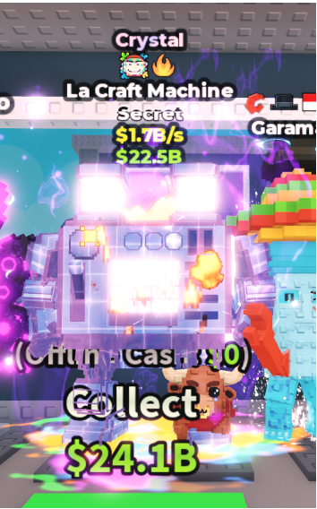 CRYSTAL LA CRAFT MACHINE 1.7B/S (PAINT + FIRE) â STEAL A BRAINROT â FAST DELIVERY & TRUSTED #N7WK3V