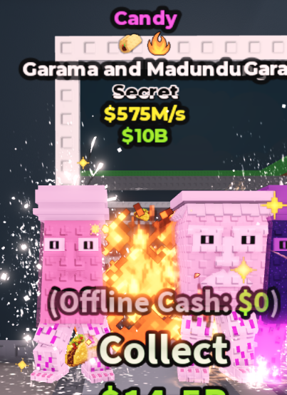 CANDY GARAMA AND MADUNDUNG 575M/S (TACO + FIRE) – STEAL A BRAINROT – FAST DELIVERY & TRUSTED #X6QF3N