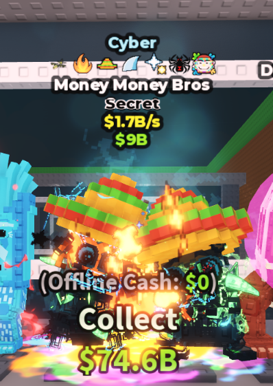 CYBER MONEY MONEY BROS 1.7B/S (SPIDER + 6 TRAITS) – STEAL A BRAINROT – FAST DELIVERY & TRUSTED #A7QX3M