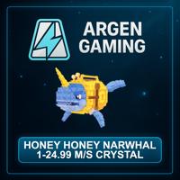 Steal a Brainrot Honey Honey Narwhal 1-24.99 M/s Crystal