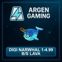 Steal a Brainrot Digi Narwhal 1-4.99 B/s Lava