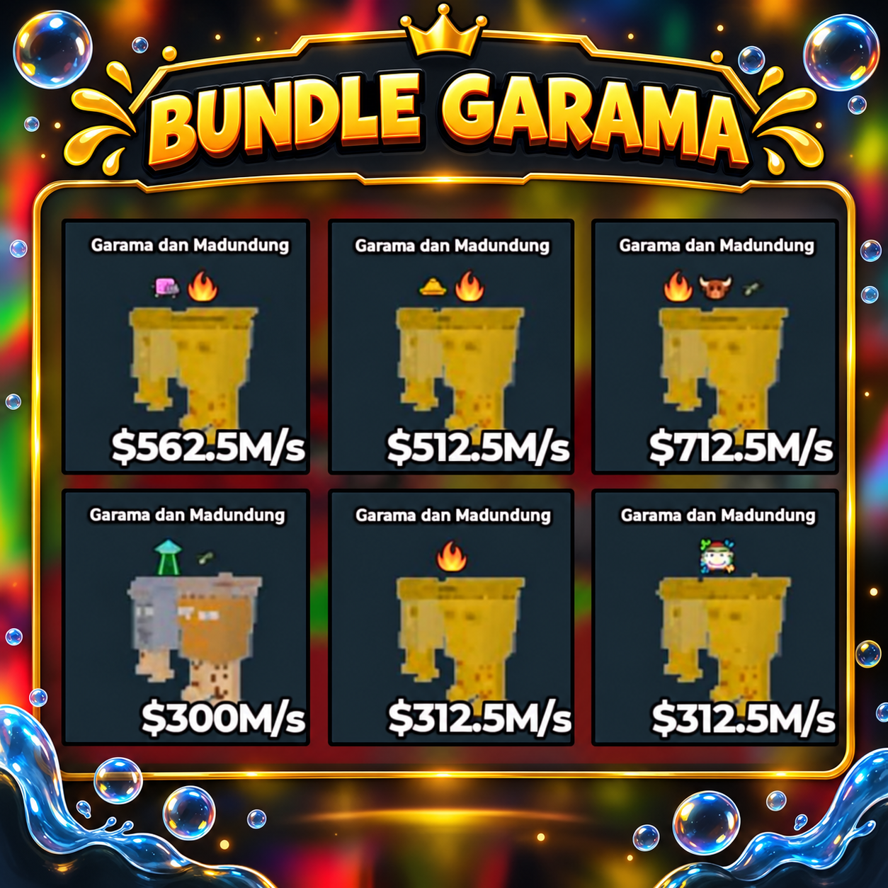 BS13188 Garama and Madundung Bundle Total Income 2.7B/s
