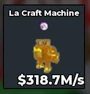 La Craft Machine WITH TRAIT INSTANT DELIVERY Gold 318.7M/s