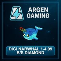 Steal a Brainrot Digi Narwhal 1-4.99 B/s Diamond
