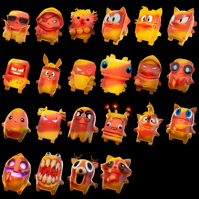 All Fortnite New Trick or Treat Sprites Level 1 (You Keep)