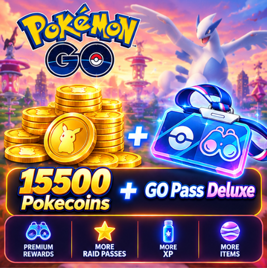 15500 Pokecoins + Go pass Deluxe Oct +10 Rank