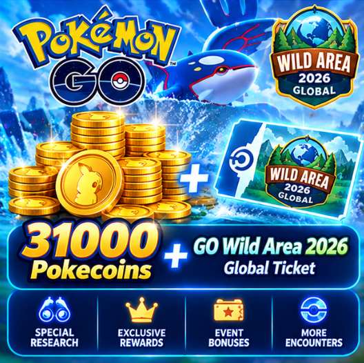 31000 Pokecoins + Wild Area 2026: Global Ultra Ticket Box