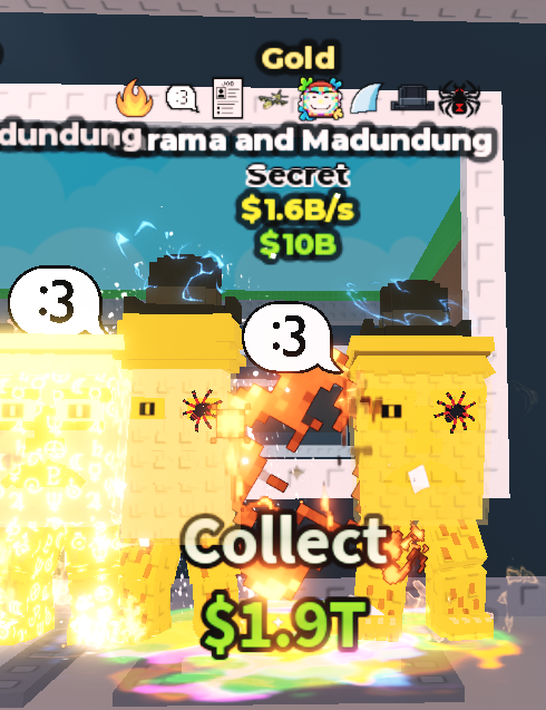 🍔NO TACO🍔 GOLD Garama and Madundung 💵 1.6B/s 💵 Fire + :3 + Nyan + Explosive + Paint + Shark Fin + Matteo Hat + Spider Traits ⭐ YOU GET THE ONE IN PICTURE ✅ 500+ Orders ✅ TOP SELLER ✅ GamerTagz