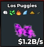 Galaxy Los Puggies 1.2B/s - Clean Traits - Money Maker Brainrot
