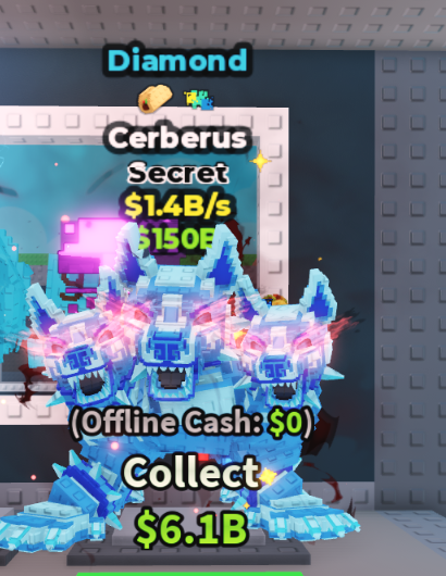 DIAMOND CERBERUS 1.4B/S (TACO + GLITCH) – STEAL A BRAINROT – FAST DELIVERY & TRUSTED #K7QX5V