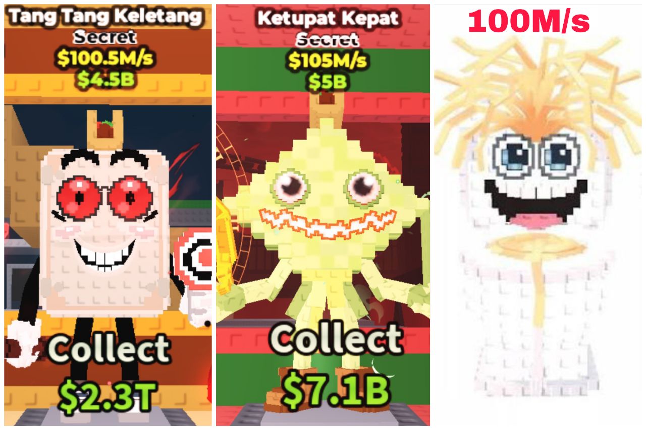 🎯 COMBO DEAL 100M/s 🎯 Tang Tang Kelatang + Ketupat kepat + Spaghetti Tualetti 🎯 cheapest steal a brainrot 🎯 fast delivery ✅