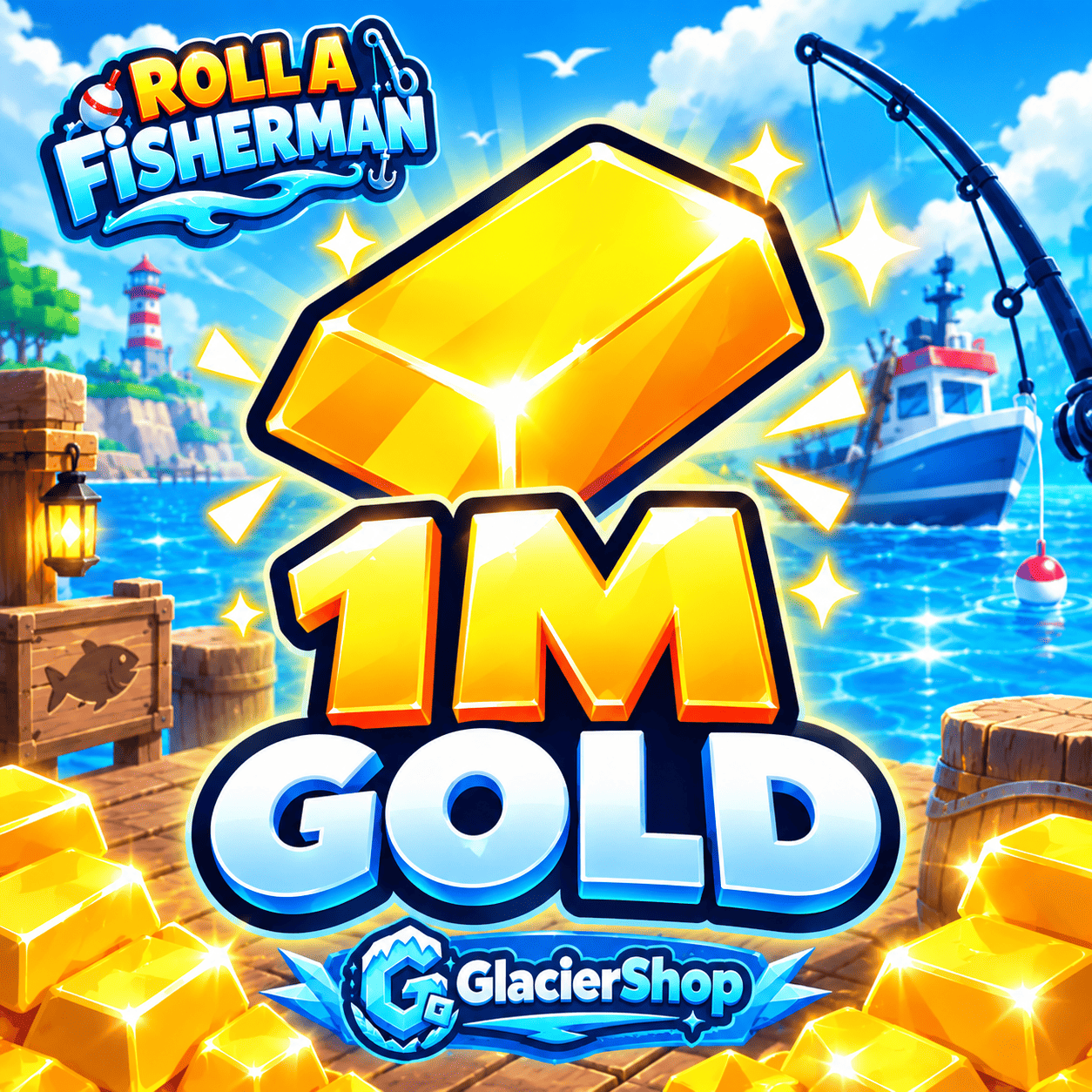 1M Gold [ Roll a Fisherman ]