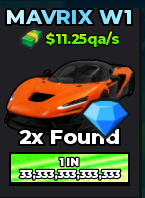 🔥Mavrix W1 (Diamond) (Primordial) (11.25qa/s) | - Dream Car Collection🔥