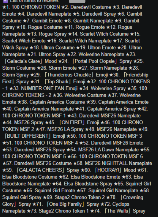 Marvel Rivals Twitch Drops | 74 ITEMS | Season 10 | Fast Delivery | %100 Safe