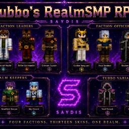 ✅❤️☑️ Code | 13 SKINS | Tubbo's RealmSMP RPG Skin Pack ☑️ JAVA & BEDROCK ☑️ AUTODELIVERY ✅❤️☑️