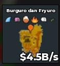 BS13456 Granny Burgoro And Fryuro Trait And Orange Ballon Gold 4.5B/s