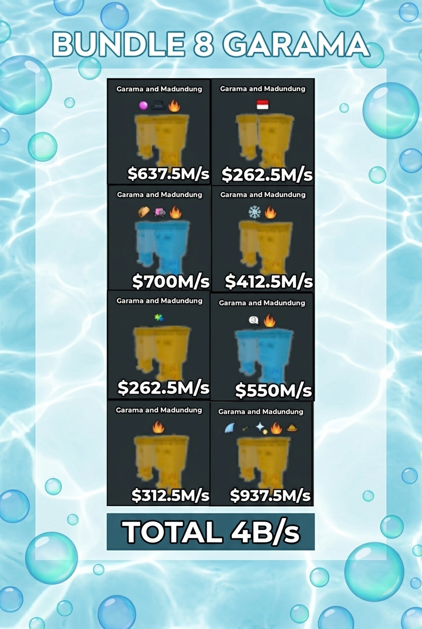 BS13505 Bundles 8 Garama - Total Income 4B/s 4B/s