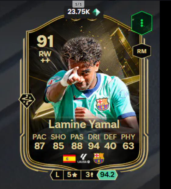 FC 27 Lamine Yamal (91) TOTW (RW) | PS5 & XBOX