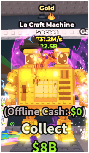 GOLD LA CRAFT MACHINE 731.2M/S (MATTEO + FIRE) – STEAL A BRAINROT – FAST DELIVERY & TRUSTED #Y5MK9R