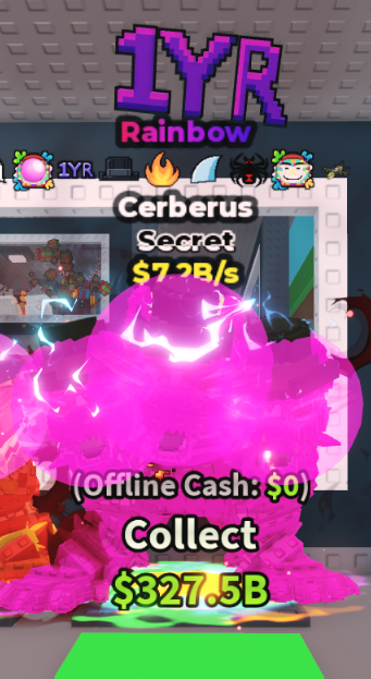 RAINBOW CERBERUS 7.2B/S (1YR + 7 TRAITS) – STEAL A BRAINROT – FAST DELIVERY & TRUSTED #H3JV6P