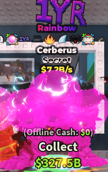 RAINBOW CERBERUS 7.2B/S (1YR + 7 TRAITS) – STEAL A BRAINROT – FAST DELIVERY & TRUSTED #H3JV6P