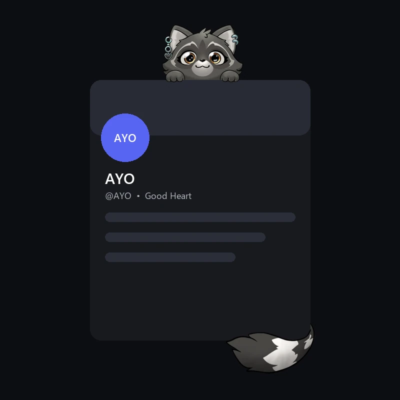 Discord Alt Raccoon Profile Frame 🎁 | Gift Link | Instant