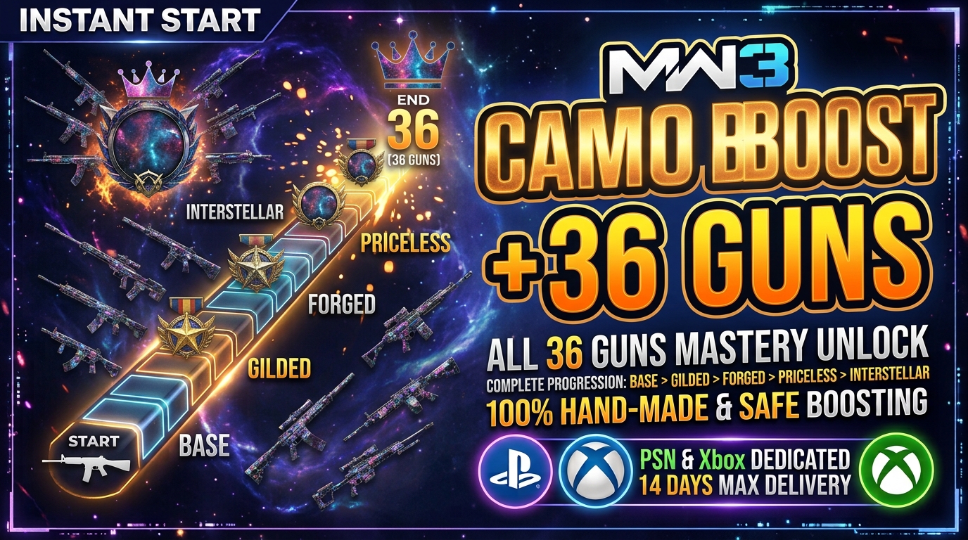✨ Call of Duty: Modern Warfare 3 - 36 Guns Interstellar Mastery Camo Boost | PSN & Xbox Dedicated | 14 Days
