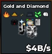 Gold and Diamond Yin-Yang 4B/s - Clean Traits - Cheap ane Fast Delivery